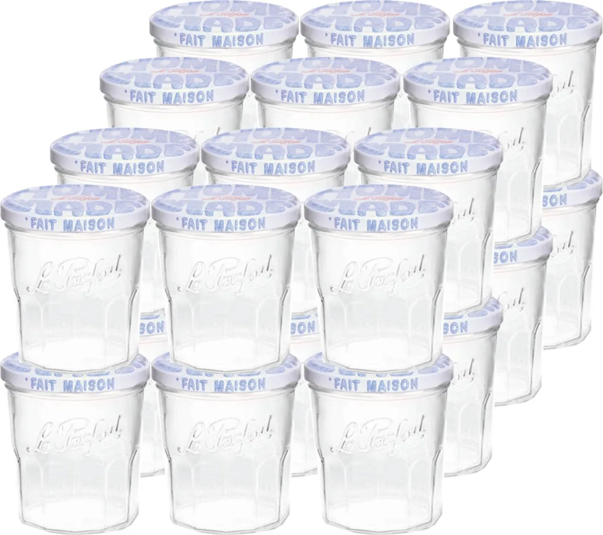 Bewaarpotten / voorraadpotten - 24x stuks - met schroefdeksel - 324 ml - Weckpotten - inmaakpotten fra Le Parfait i Flerfarvet – produktbillede