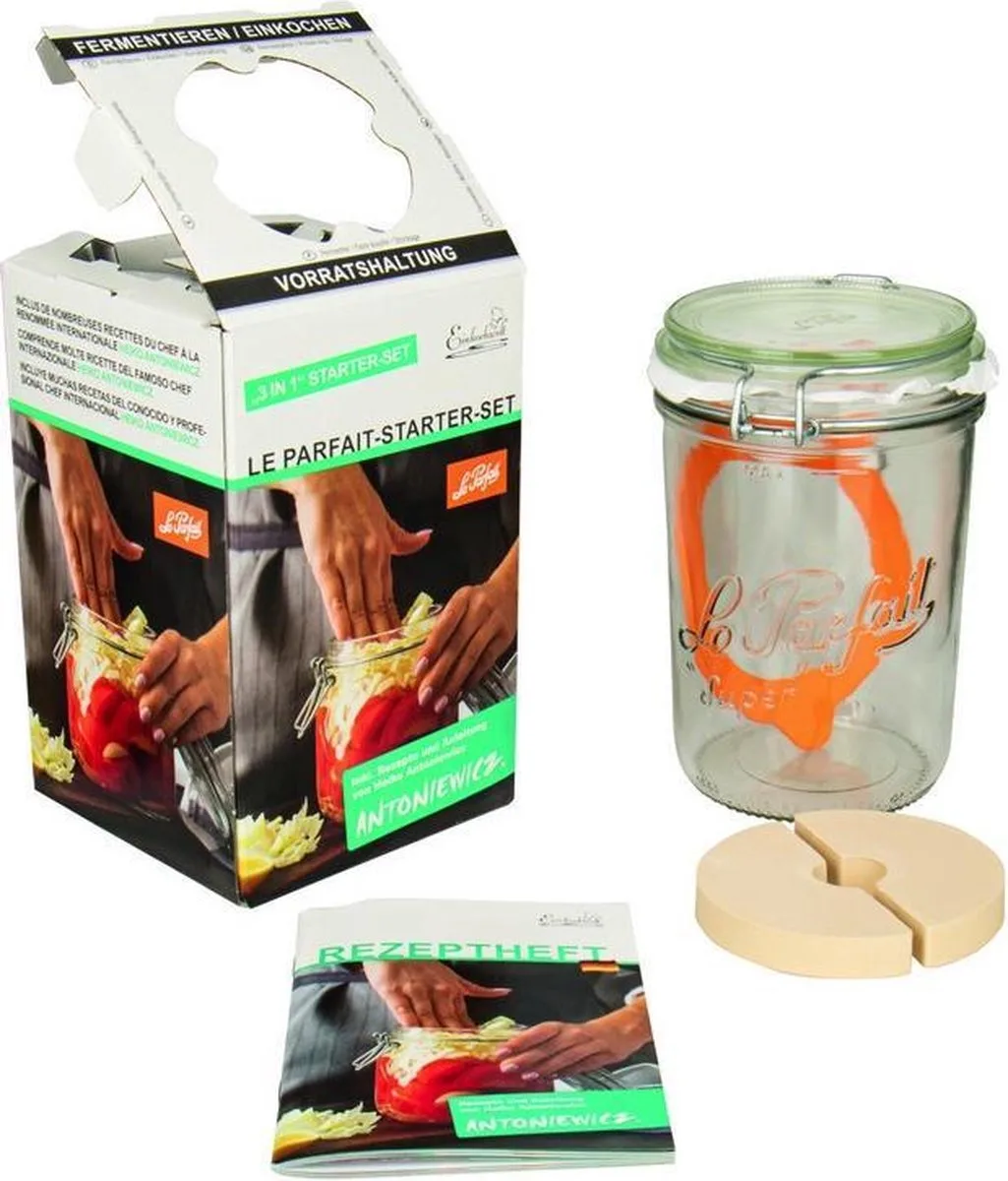 Fermentatie startersset "Le Parfait-Glas" 750 ml - weckpot - fermentatiepot de Le Parfait en Transparent – photo produit