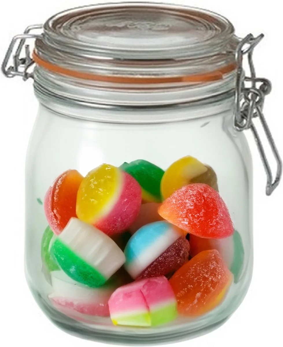 Voorraad/weckpot - 2x - glas - 11 x 8,5 cm - 500 ml de Le Parfait en Transparent – photo produit
