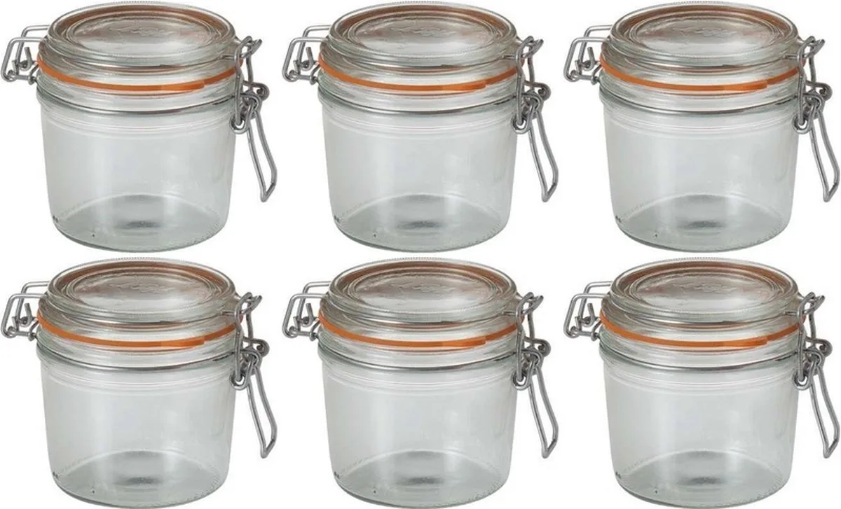 Voorraad/weckpot - 6x - glas - 10 x 8,5 cm - 350 ml by Le Parfait in Transparent – product photo