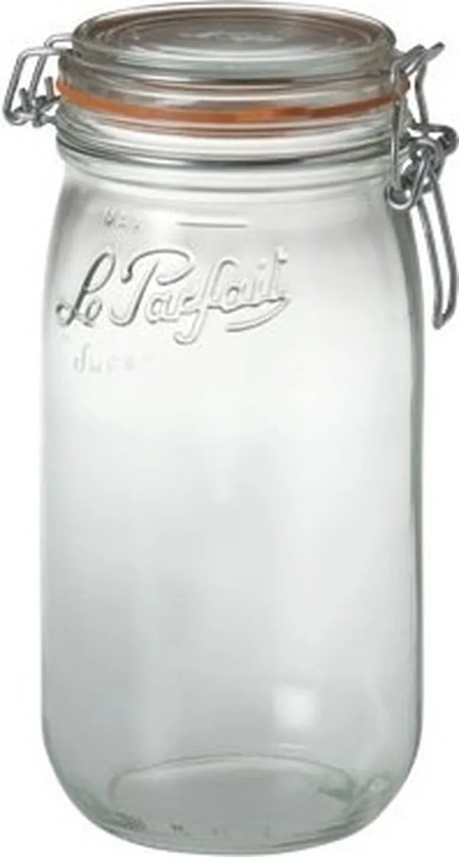 Voorraad/weckpot - 6x - glas - 22 x 10 cm - 1,5 L by Le Parfait in Transparent – product photo