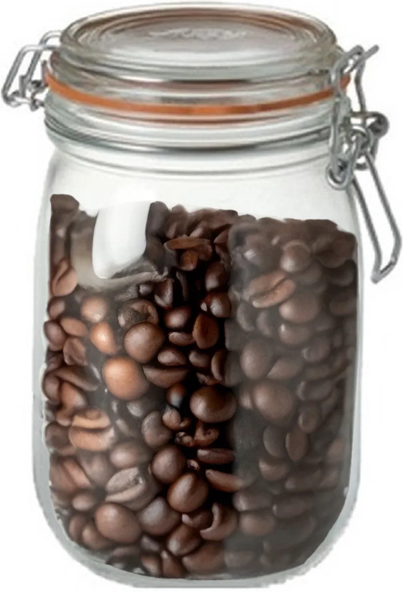Voorraad/weckpot - glas - 14,5 x 8,5 cm - 750 ml de Le Parfait en Transparent – photo produit