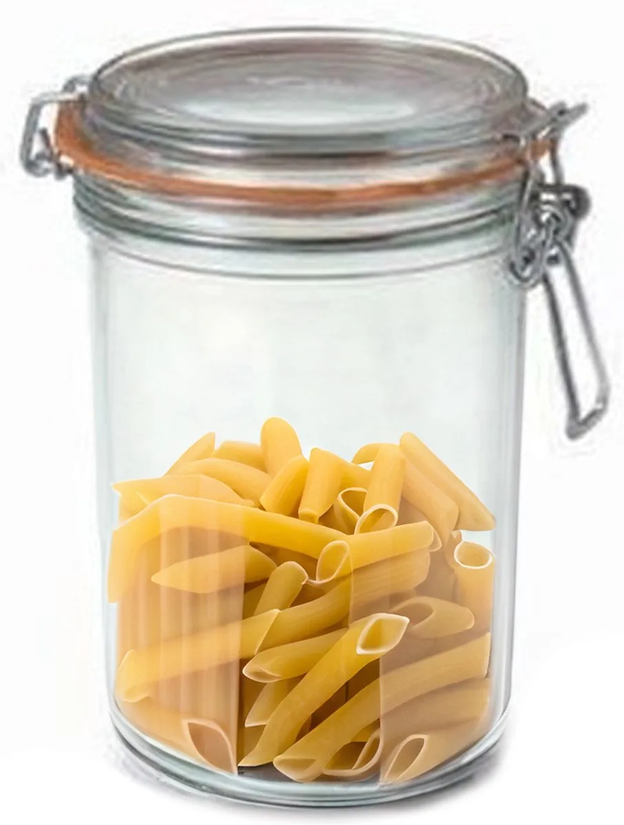 Voorraad/weckpot - glas - 17,5 x 10 cm - 1 L de Le Parfait en Transparent – photo produit