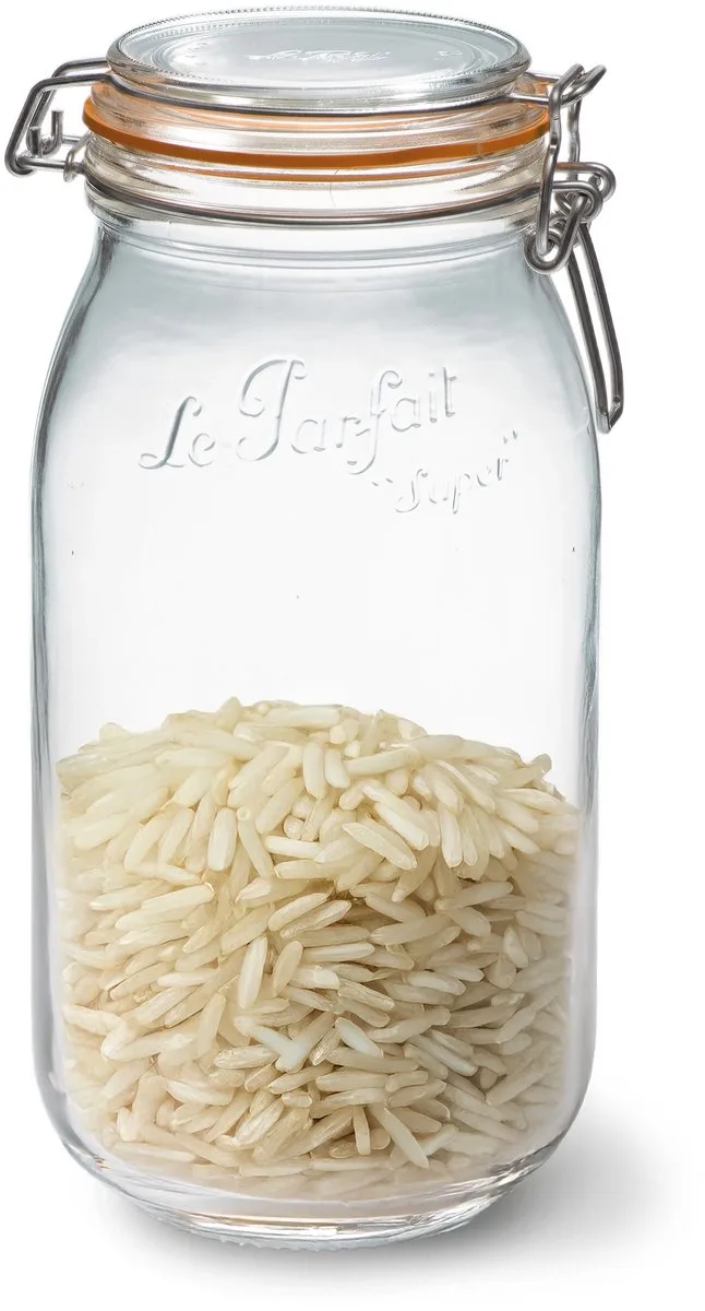Voorraad/weckpot - glas - 25,2 x 8,5 cm - 2 L de Le Parfait en Transparent – photo produit