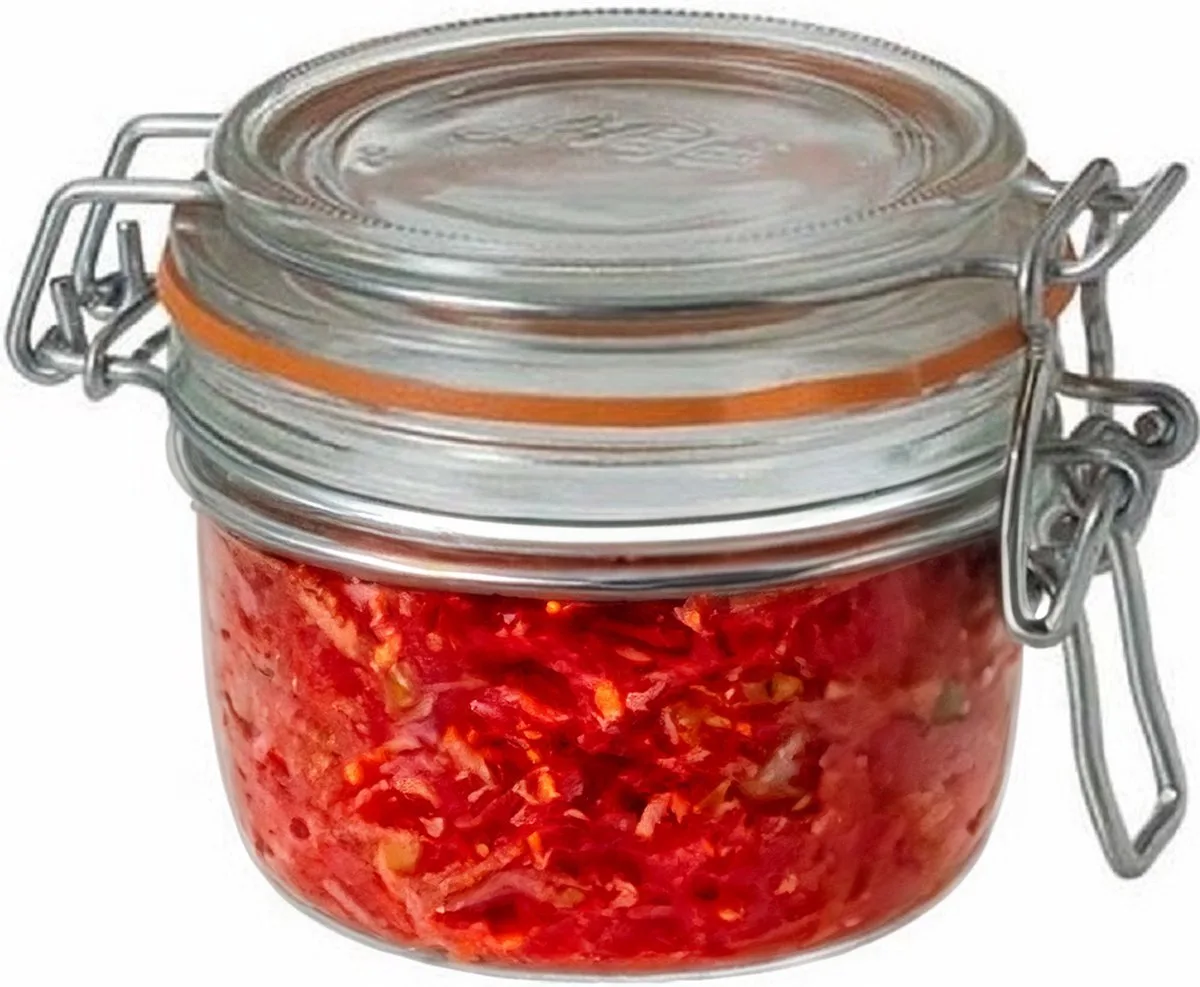 Voorraad/weckpot - glas - 7 x 7 cm - 125 ml de Le Parfait en Transparent – photo produit