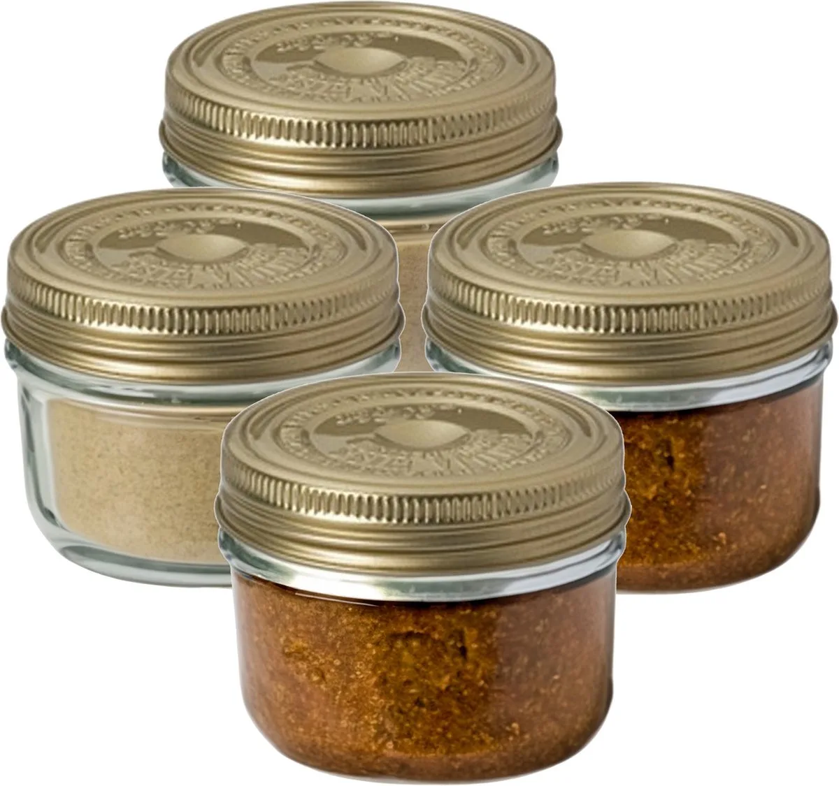Weckpot - 10x - Inmaakpot - met schroefdeksel - 200 ml - voedsel bewaren fra Le Parfait i Gennemsigtig – produktbillede