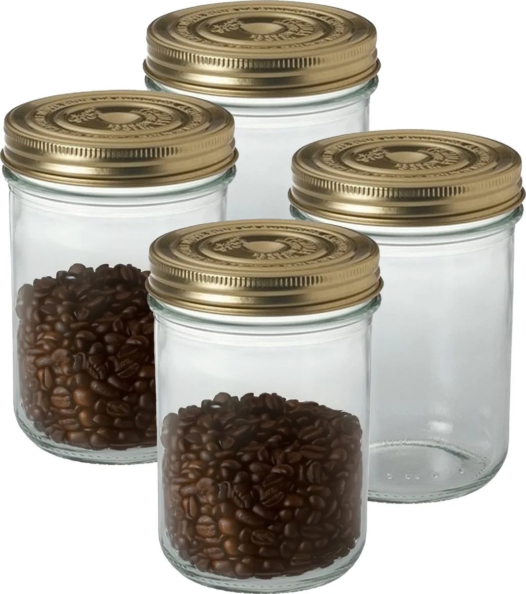 Weckpot/inmaakpot - 4x - met schroefdeksel - 750 ml fra Le Parfait i Gennemsigtig – produktbillede