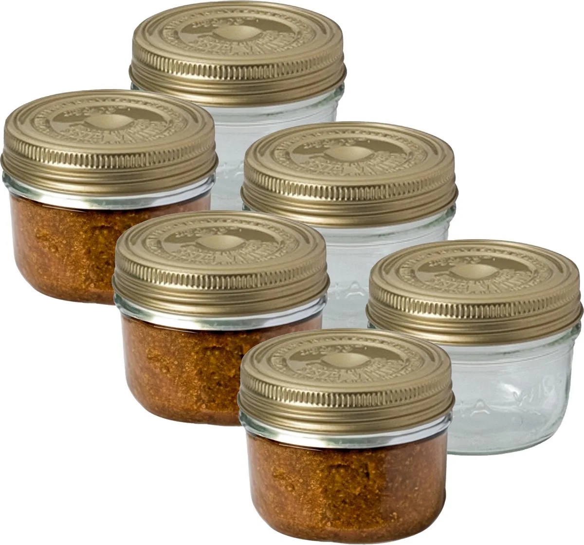 Weckpot/inmaakpot - 6x - met schroefdeksel - 200 ml fra Le Parfait i Gennemsigtig – produktbillede