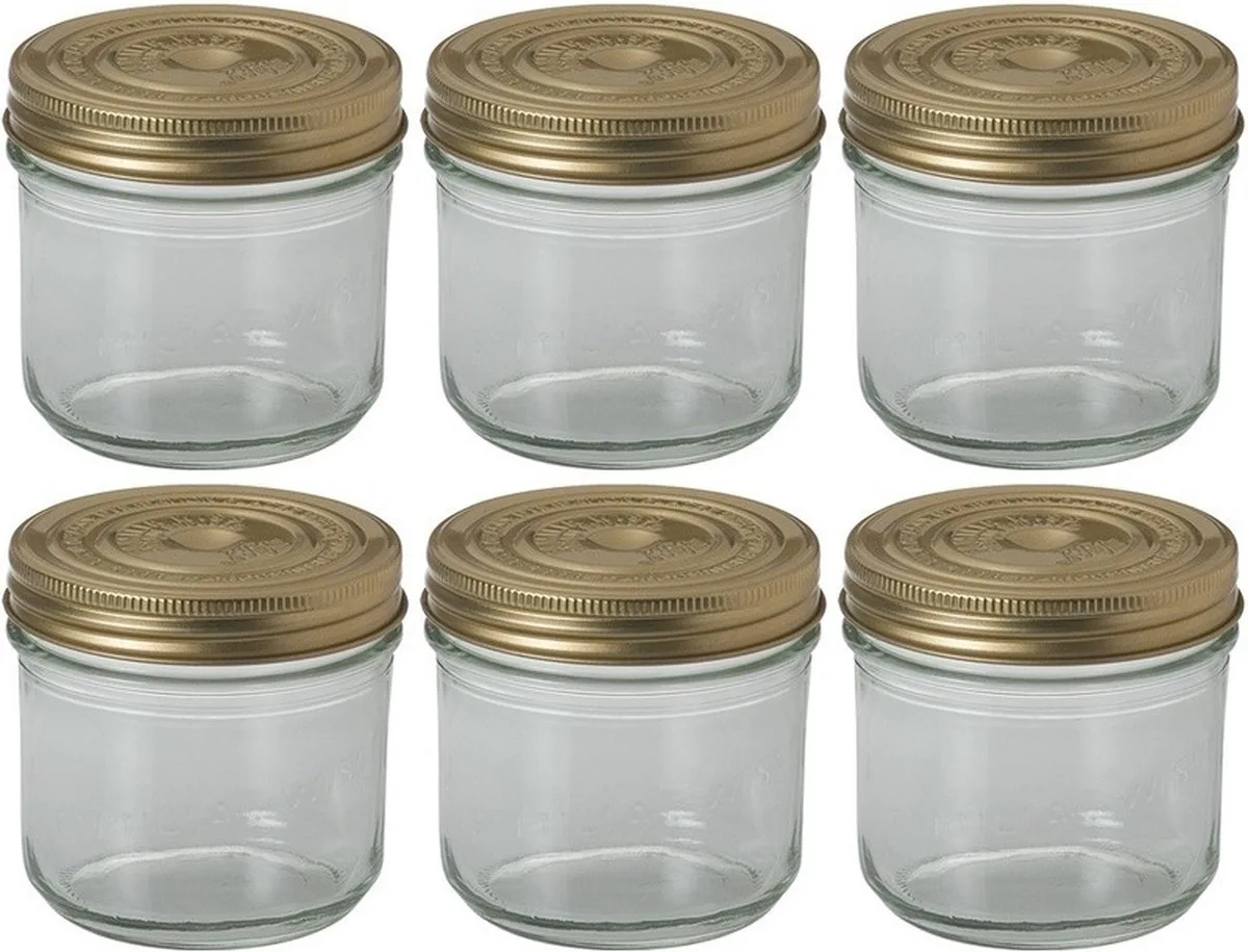 Weckpot/inmaakpot - 6x - met schroefdeksel - 500 ml fra Le Parfait i Gennemsigtig – produktbillede
