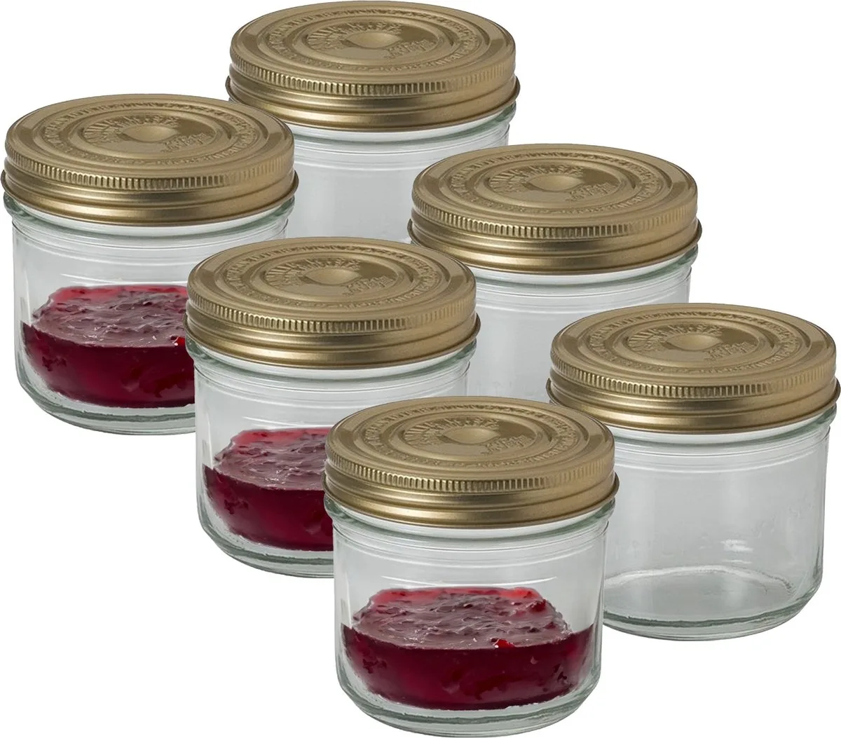 Weckpot/inmaakpot - 6x - met schroefdeksel - 500 ml fra Le Parfait i Gennemsigtig – produktbillede