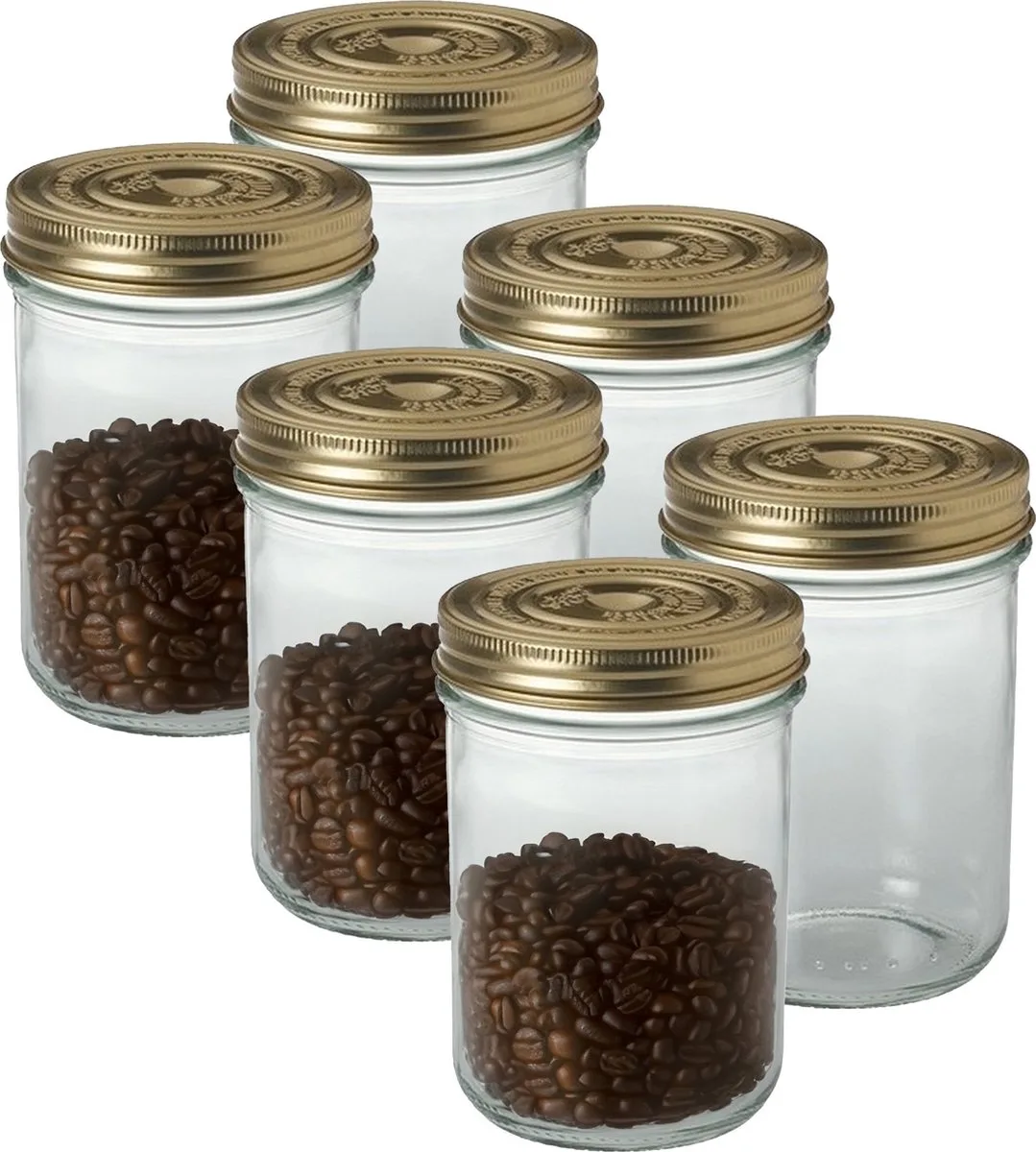 Weckpot/inmaakpot - 6x - met schroefdeksel - 750 ml fra Le Parfait i Gennemsigtig – produktbillede