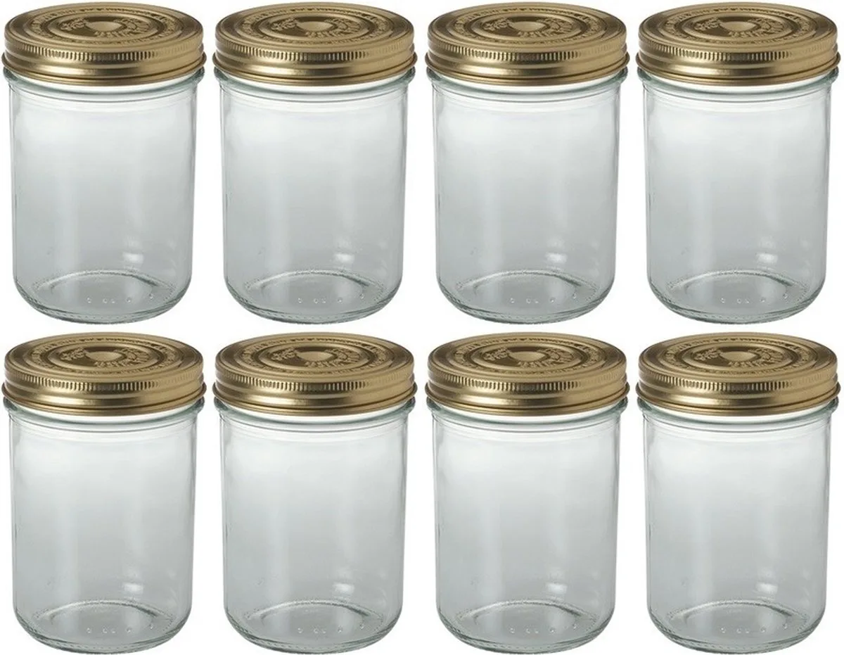 Weckpot/inmaakpot - 8x - met schroefdeksel - 750 ml fra Le Parfait i Gennemsigtig – produktbillede