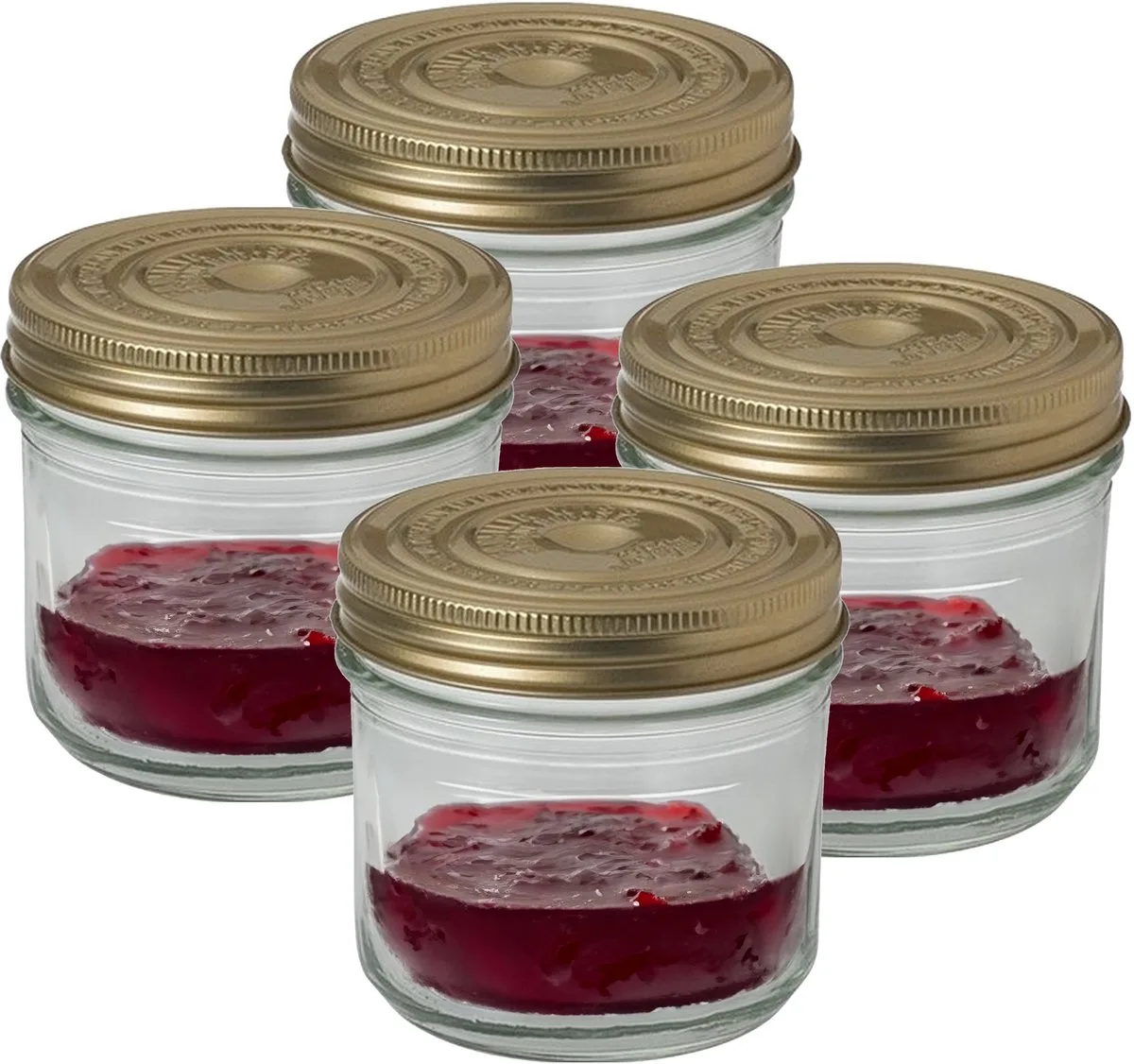 Weckpot/inmaakpot - Set van 18x stuks - met schroefdeksel - 500 ml fra Le Parfait i Gennemsigtig – produktbillede