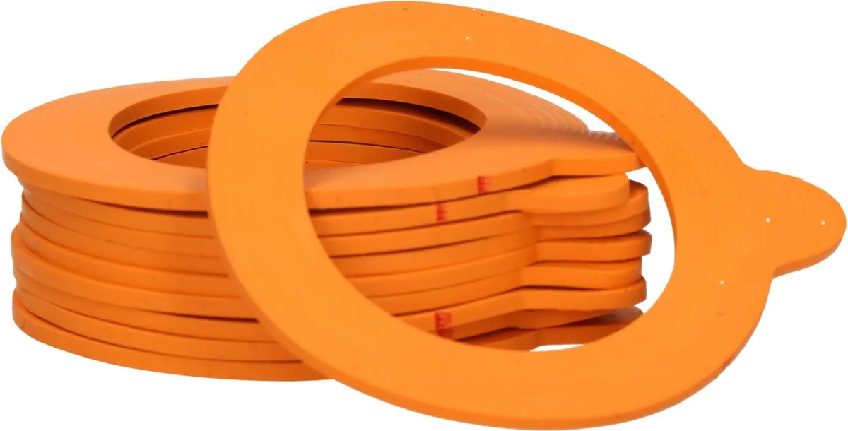 Weckpot inmaakringen - 20x - rubber - 53-80 mm de Le Parfait en Orange – photo produit