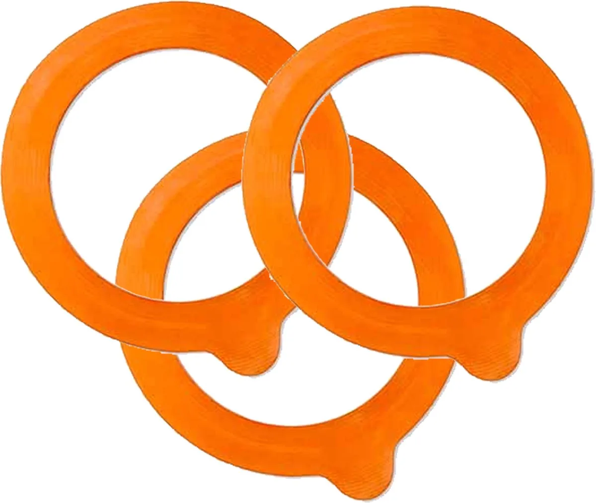 Weckpot inmaakringen - 30x - rubber - 9 cm de Le Parfait en Orange – photo produit