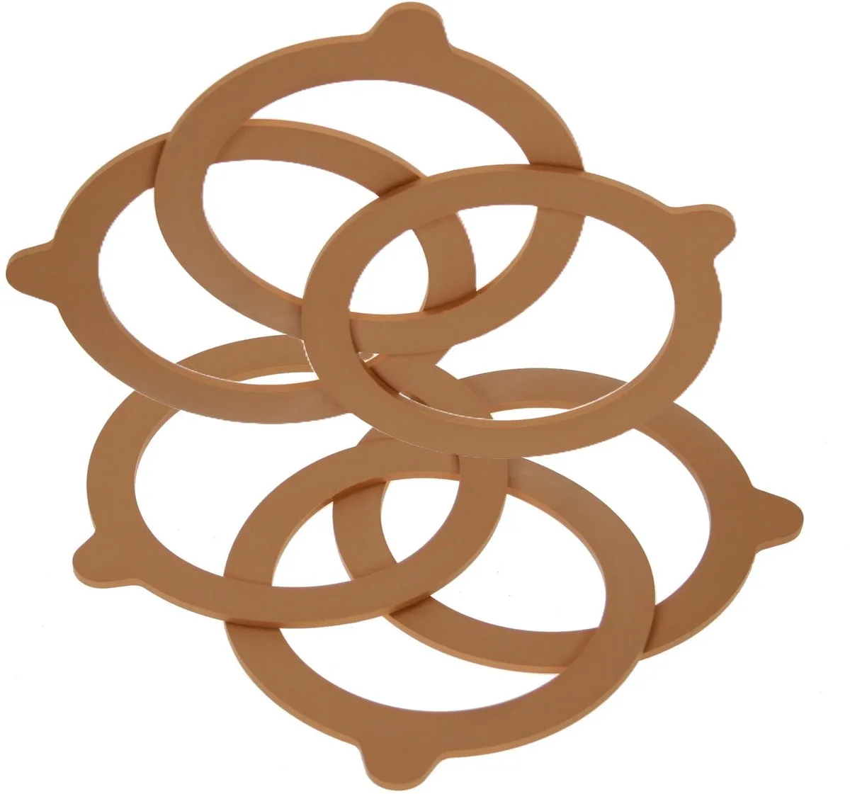 Weckpot inmaakringen - 30x - rubber - oranje - 11 cm fra Le Parfait i Brun – produktbillede