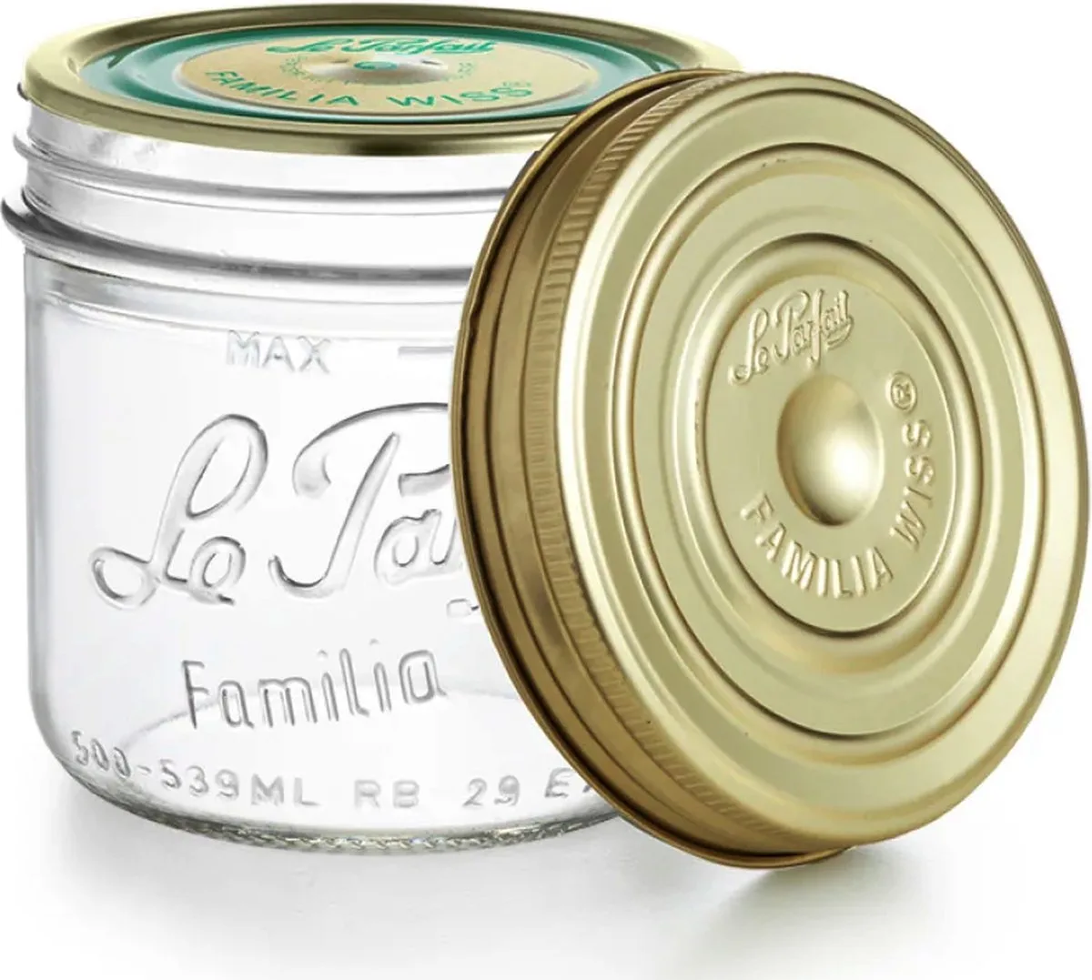 Weckpot Ø 100 mm 500 ml Set-6 van Le Parfait in Transparant – productfoto