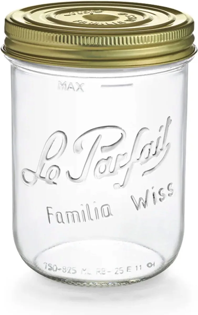 Weckpot Ø 100 mm 750 ml - 1 stuk - inmaakglas fra Le Parfait i Gennemsigtig – produktbillede