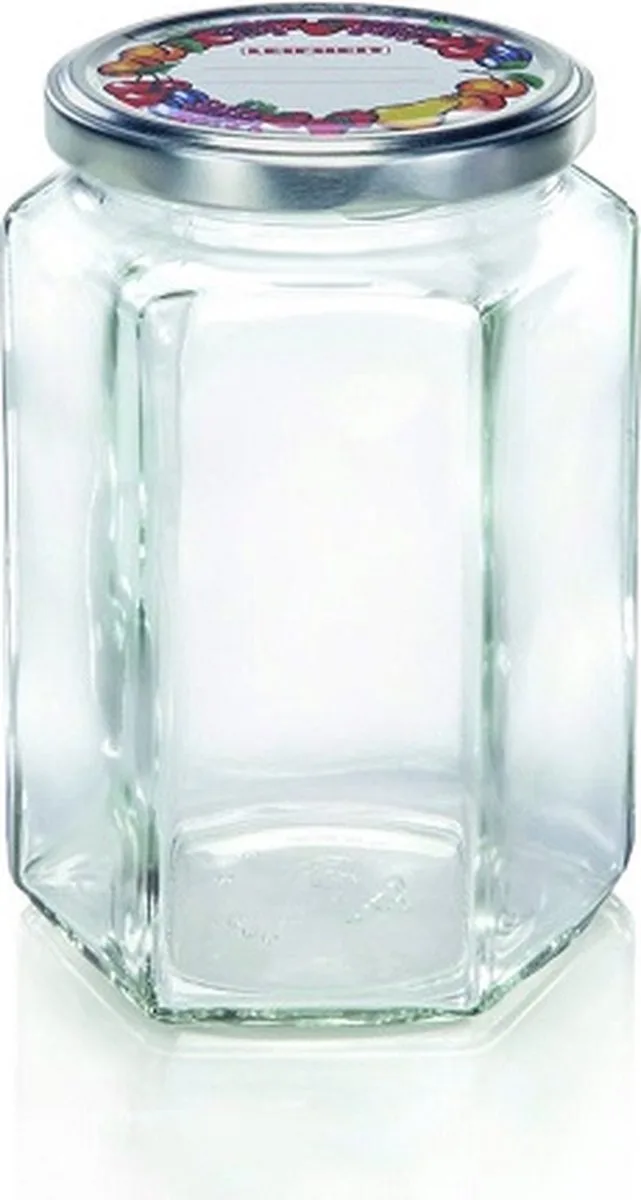 Leifheit 3211 Weckpot Zeshoekig 770ml Glas/Zilver van Leifheit in Transparant – productfoto