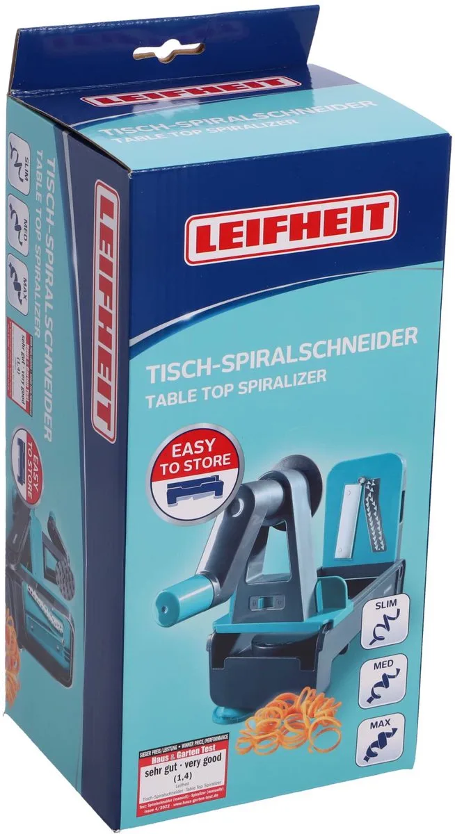 tafel spiraalsnijder - rasp van Leifheit in Turquoise – productfoto