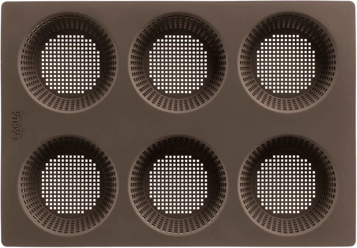 Bakvorm 6 Broodjes - Siliconen van Lékué in Bruin – productfoto