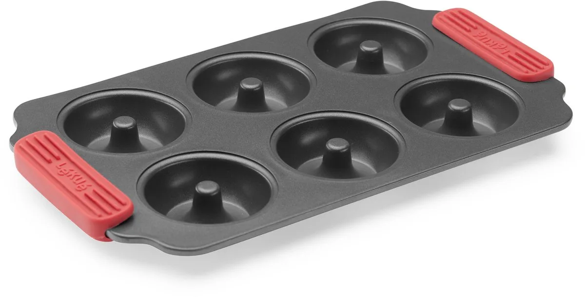 Bakvorm - 6 Donuts of Bagels - Anti-aanbak van Lékué in Grijs – productfoto