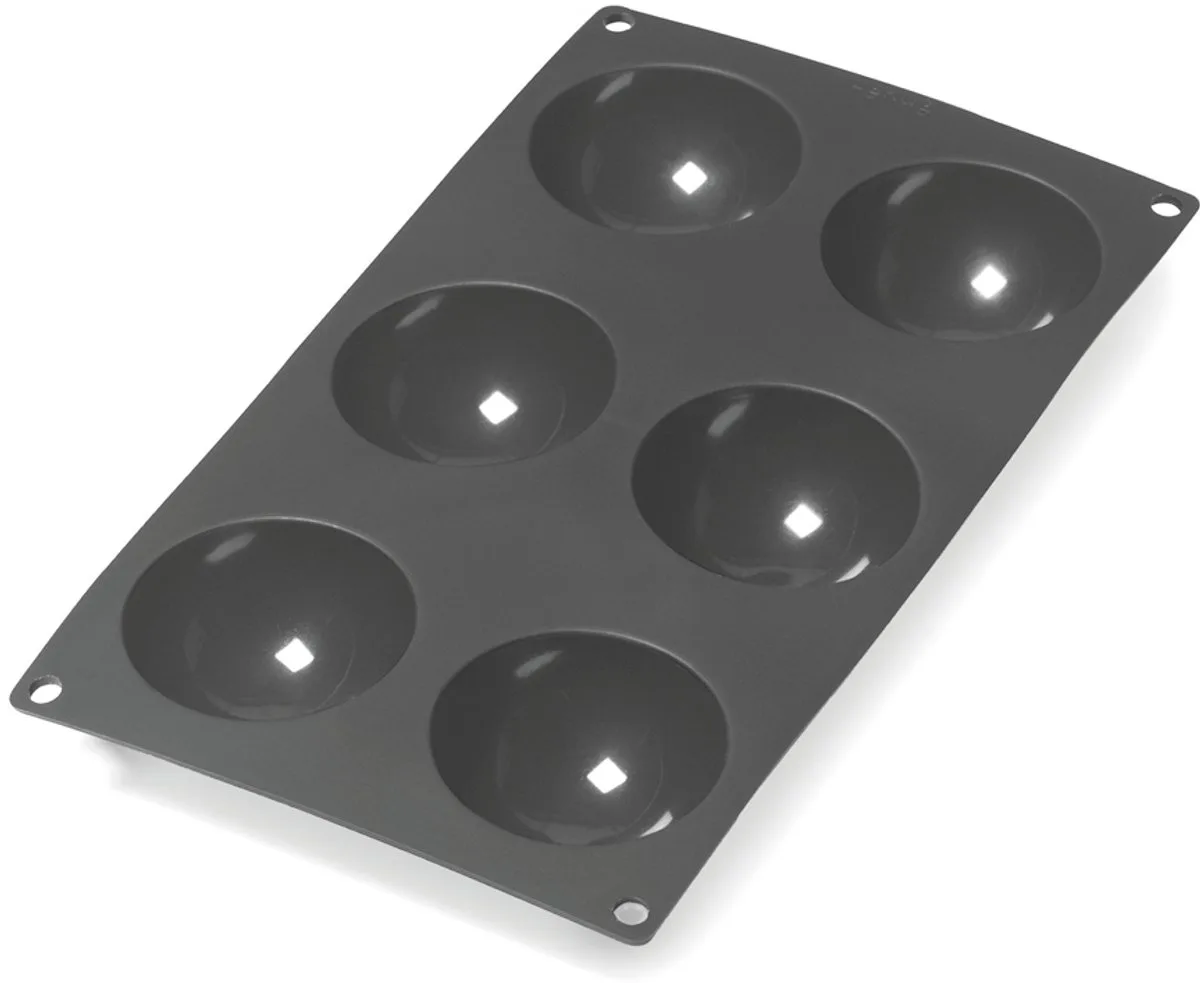Bakvorm - 6 Halve Bollen - Siliconen fra Lékué i Sort – produktbillede