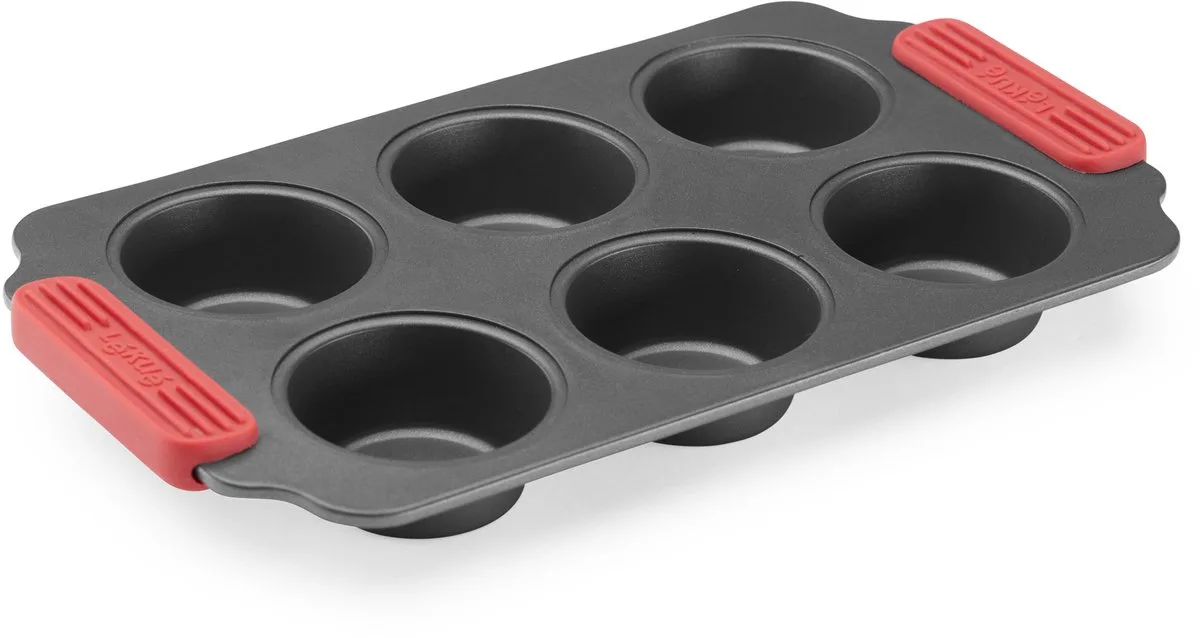 Bakvorm - 6 Muffins - Anti-aanbak van Lékué in Grijs – productfoto