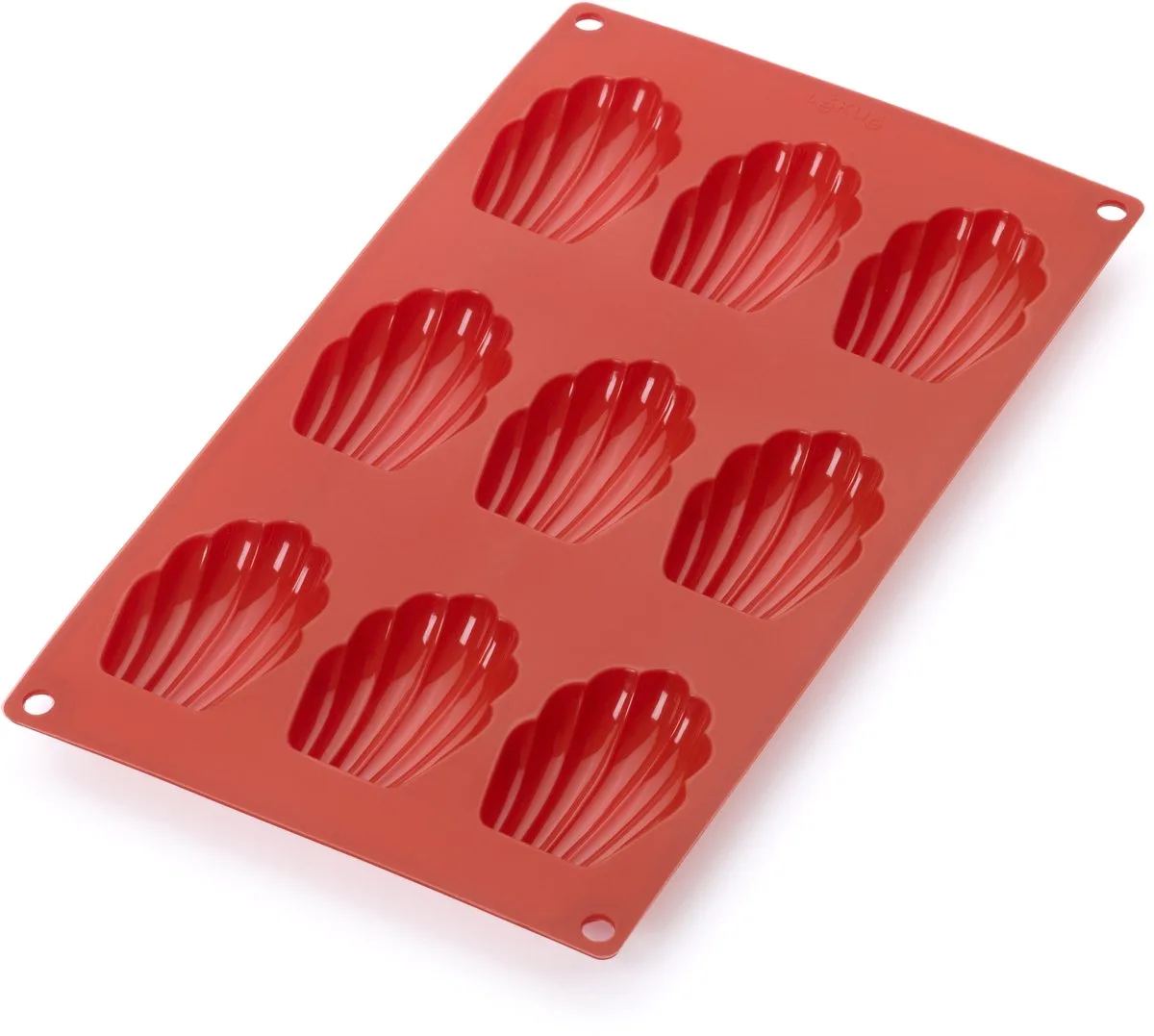 Bakvorm 9 Madeleines - Siliconen van Lékué in Rood – productfoto