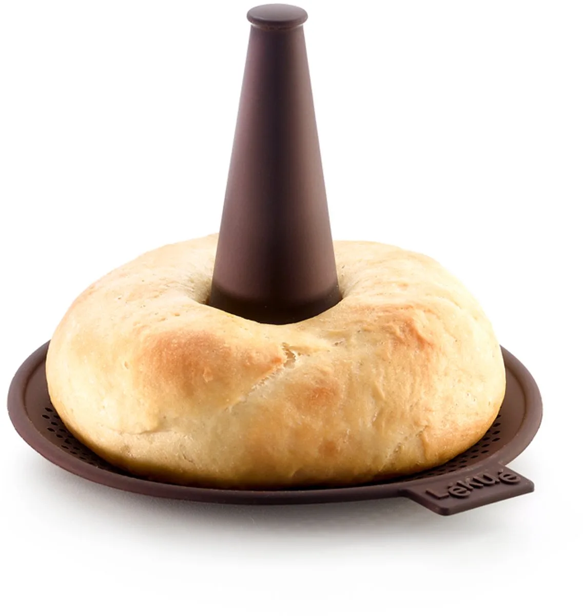 Bakvorm - Donuts of Bagels - 6 st. - Siliconen van Lékué in Bruin – productfoto