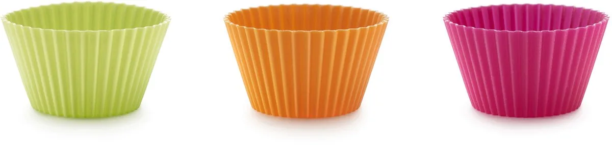 Bakvorm Muffins - ø 10 cm - Set van 6 - Siliconen van Lékué in Mixed – productfoto