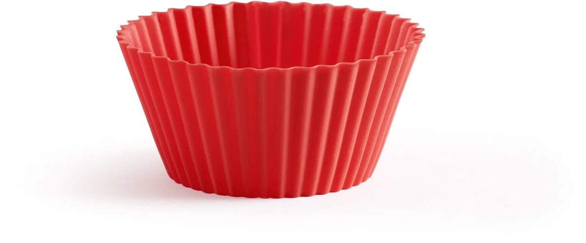 Bakvorm - Muffins - ø 7 cm - Set van 12 - Siliconen de Lékué en Rouge – photo produit