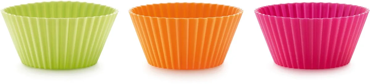 Bakvorm - Muffins - ø 7 cm - Set van 6 - Siliconen de Lékué en Mixed – photo produit