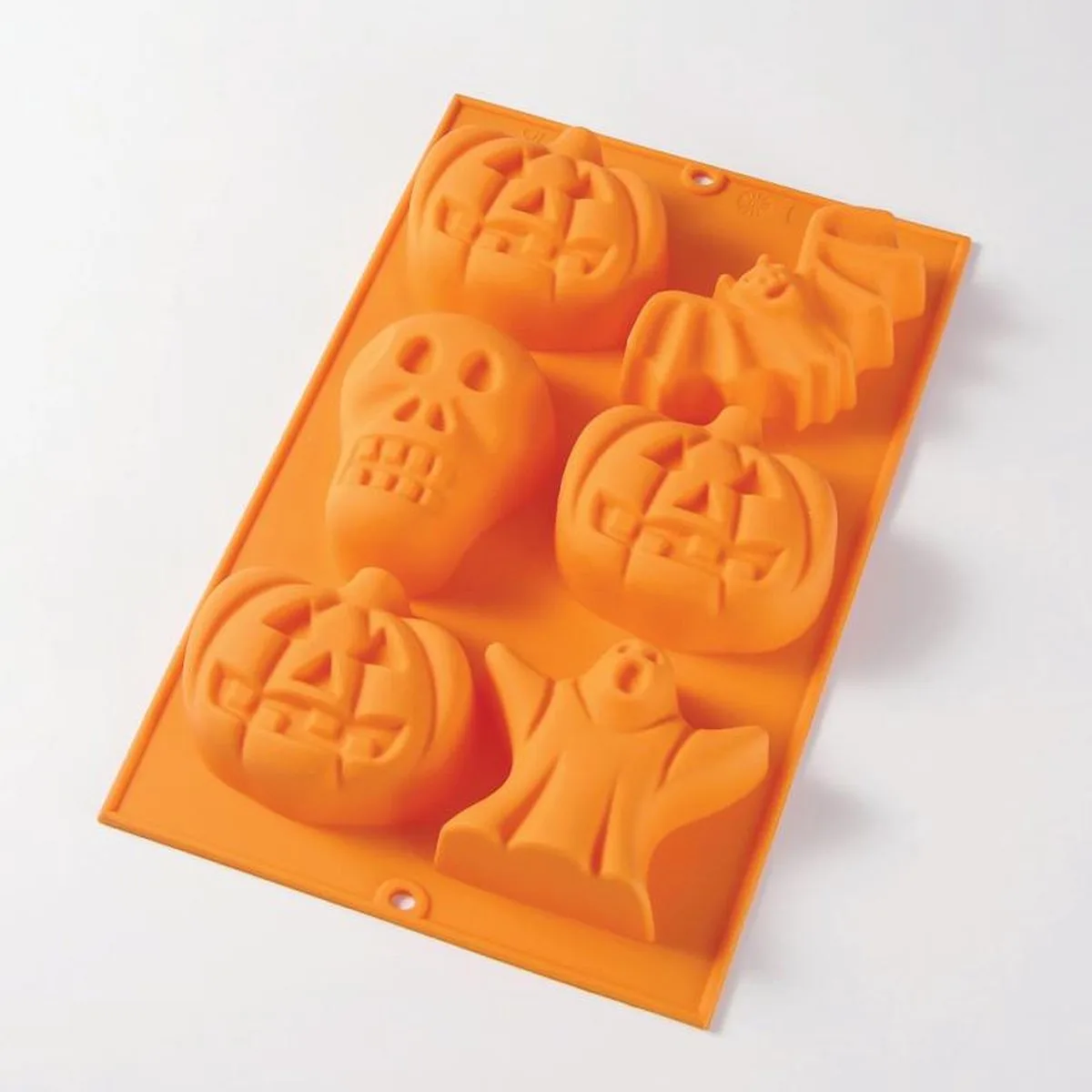 bakvorm uit silicone voor 6 Halloween cakejes 30x19.5x3.8cm de Lékué en Orange – photo produit