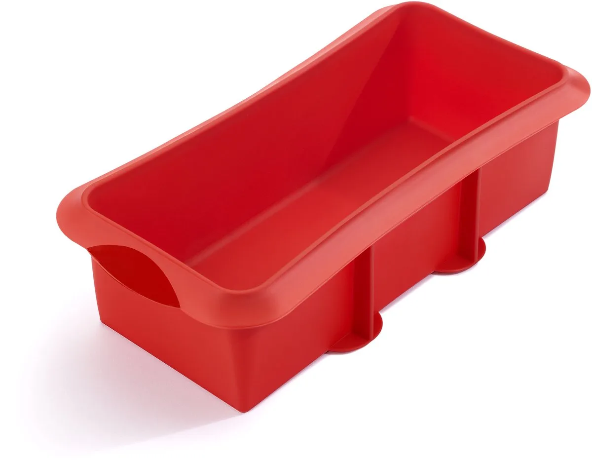 Cakevorm - Rechthoek - 28 cm - Siliconen van Lékué in Rood – productfoto