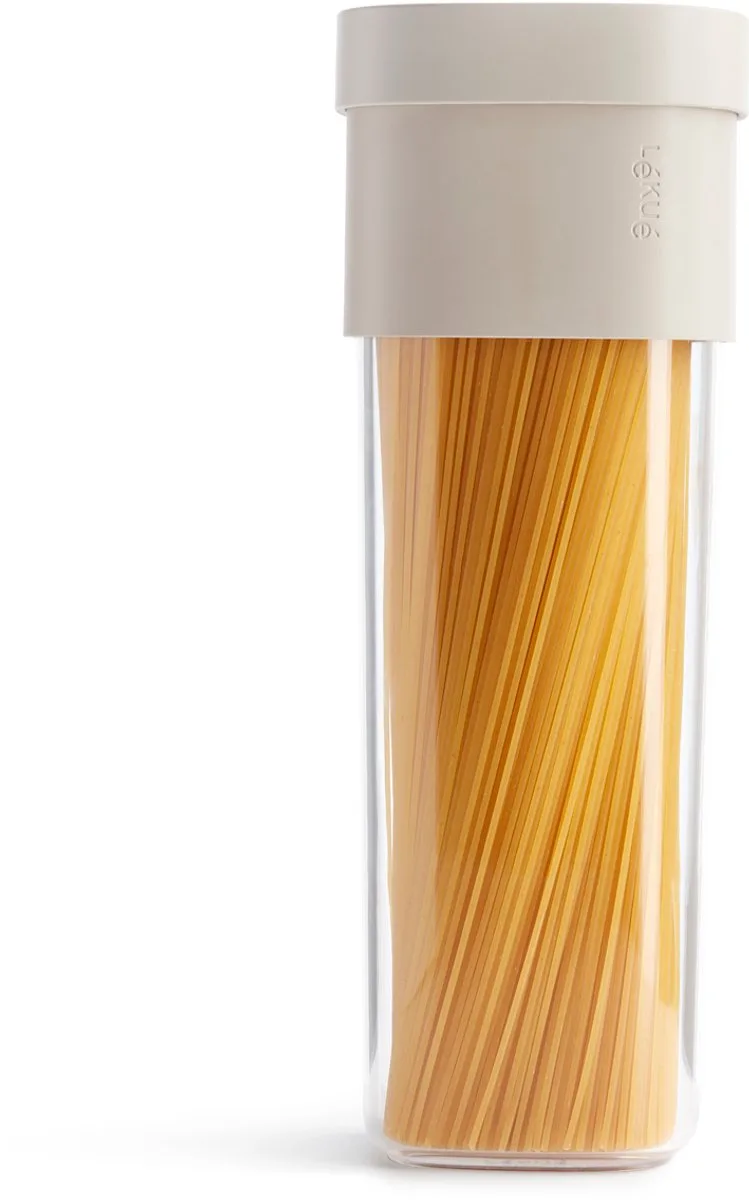 Flip Storage Voorraadbus - 1350/1600 ml van Lékué in Beige – productfoto