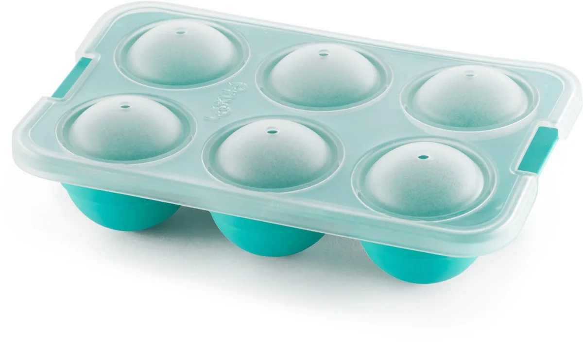 IJsblokjesvorm - XL - met deksel - Rond de Lékué en Turquoise – photo produit