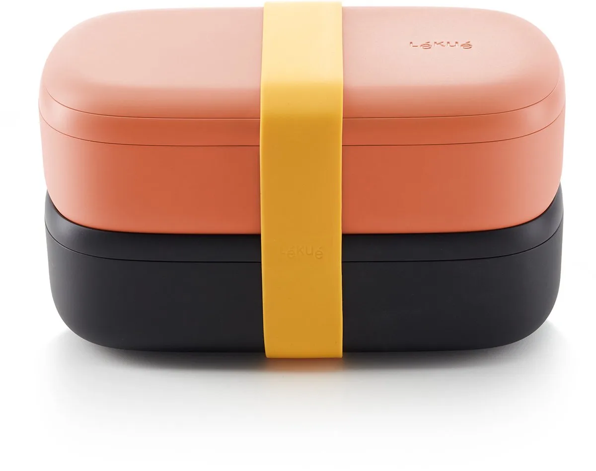 Lunchbox/Broodtrommel - To Go - 1 L van Lékué in Coral Pink – productfoto