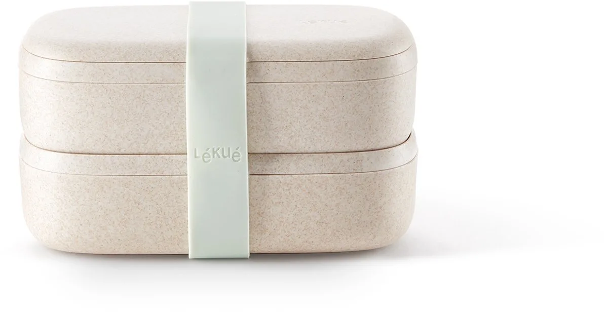 Lunchbox/Broodtrommel - To Go - Organic - 1 L fra Lékué i Beige – produktbillede