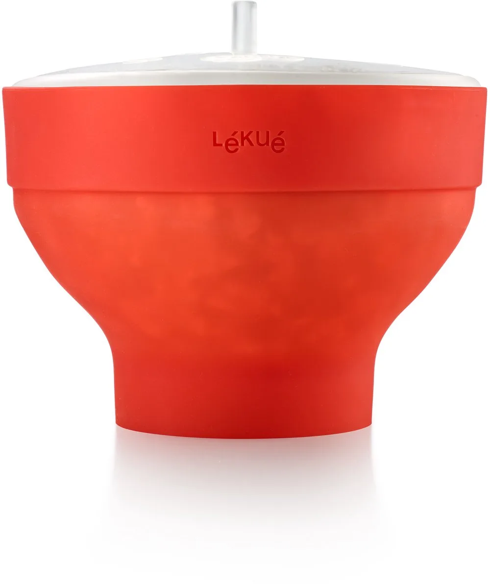 Magnetron Popcorn Maker van Lékué in Rood – productfoto
