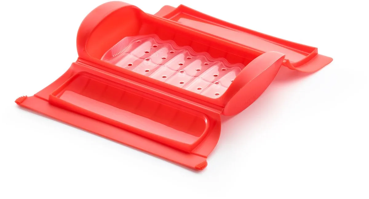 Magnetron Stoomkoker - Met Plateau - 1-2 p. van Lékué in Rood – productfoto