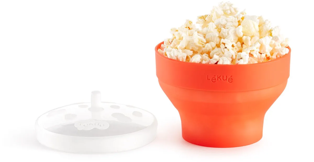 Mini Magnetron Popcorn Maker - Set van 2 van Lékué in Rood – productfoto
