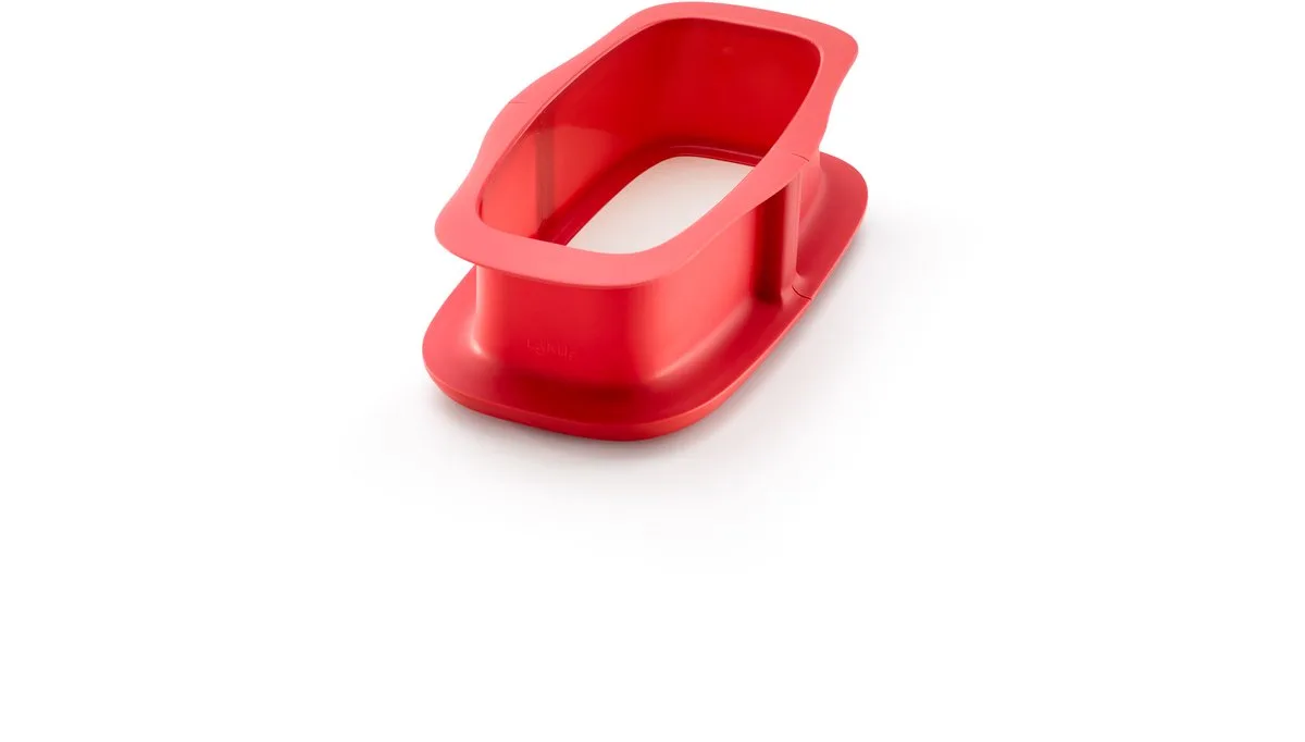 Springvorm Rechthoek met Keramisch bord ø 24 cm van Lékué in Rood – productfoto