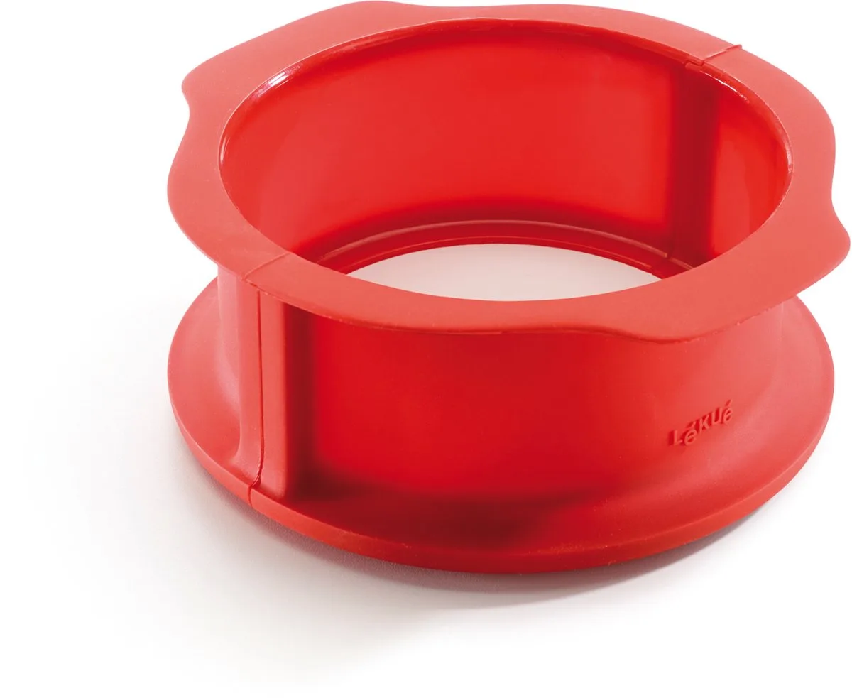 Springvorm - Rond - met Keramisch bord ø 15 cm van Lékué in Rood – productfoto