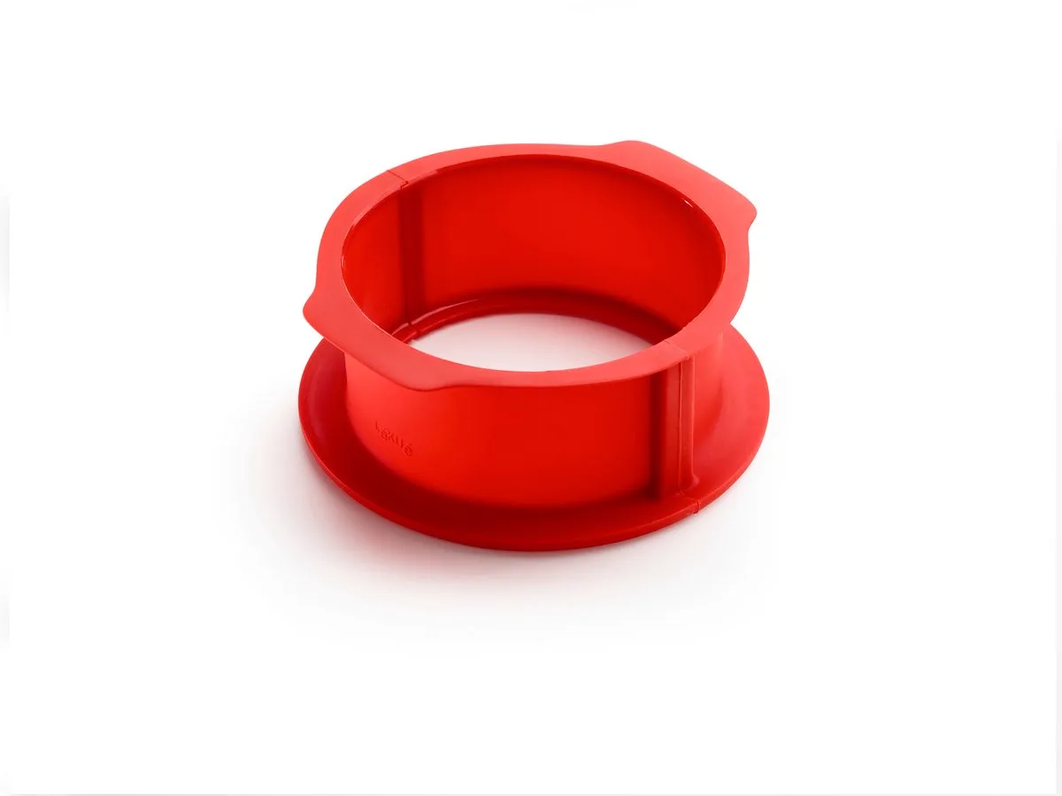 Springvorm - Rond - met Keramisch bord ø 18 cm van Lékué in Rood – productfoto