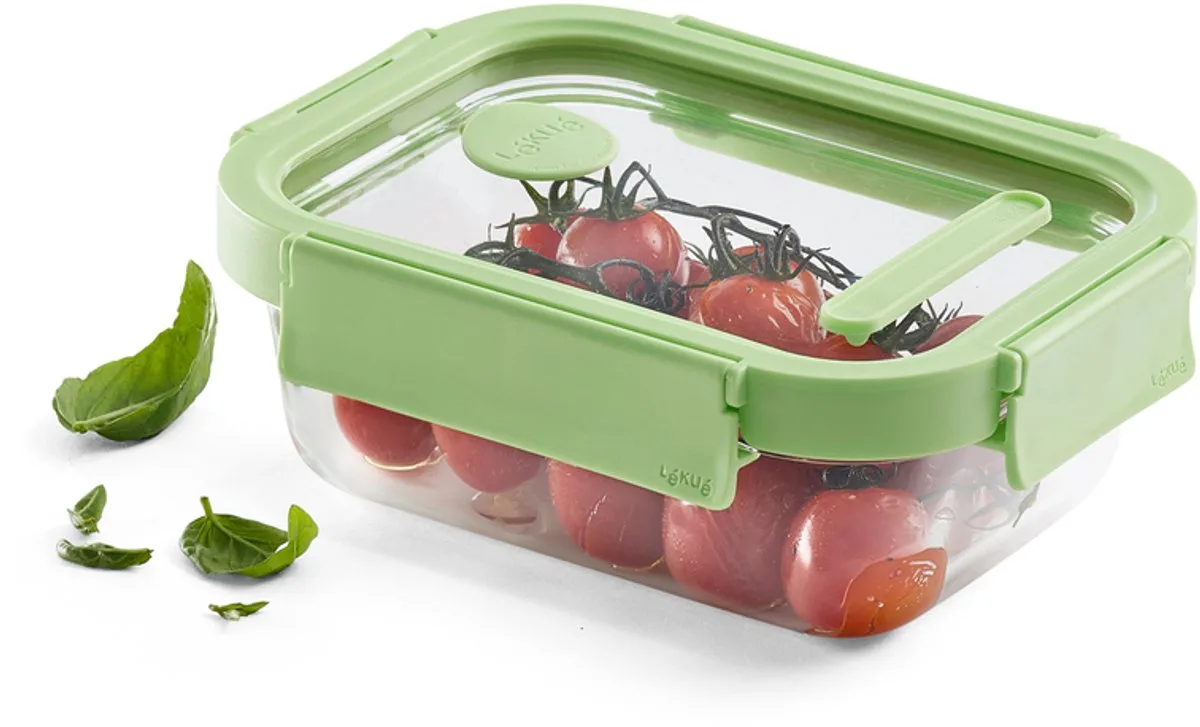Vershouddoos - Glas - 640 ml - Rechthoek van Lékué in Groen – productfoto