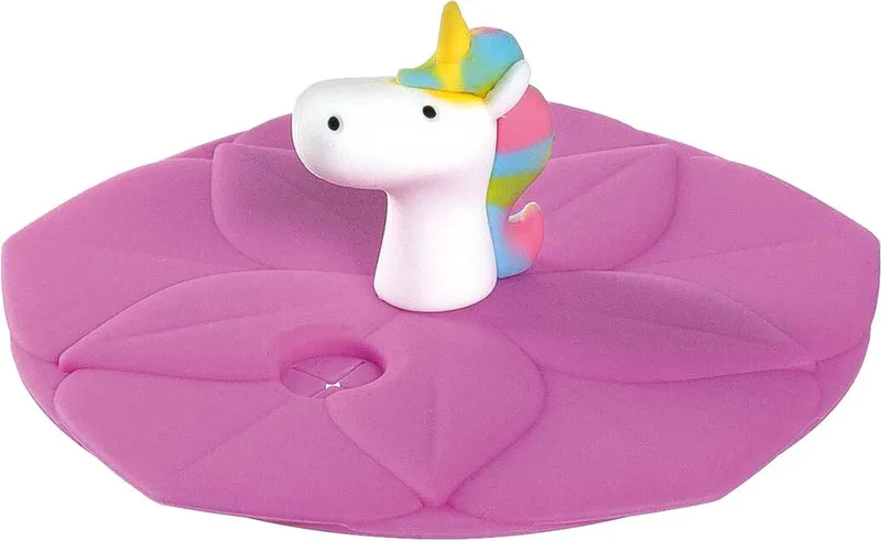 BAMBINI Drinkglas Deksel Eenhoorn by Leonardo in Pink – product photo
