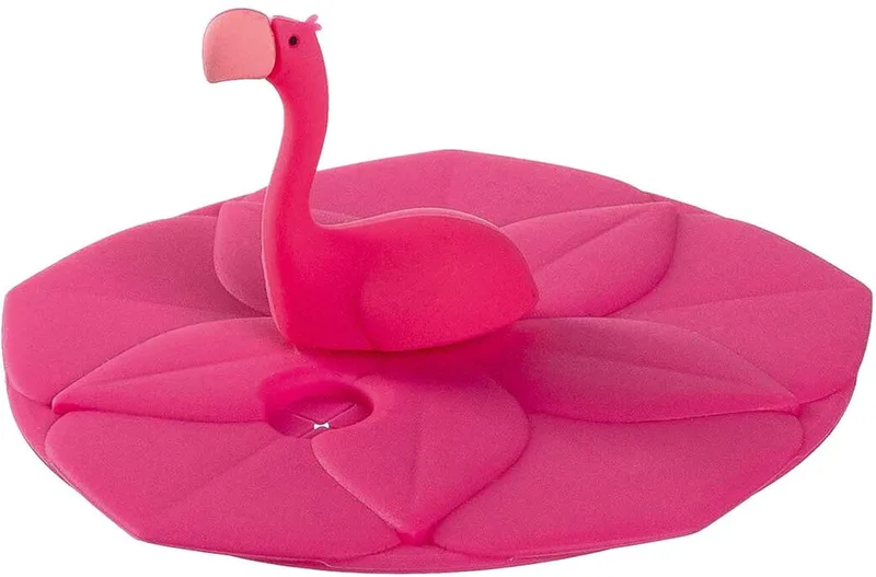 BAMBINI Drinkglas Deksel Flamingo by Leonardo in Pink – product photo