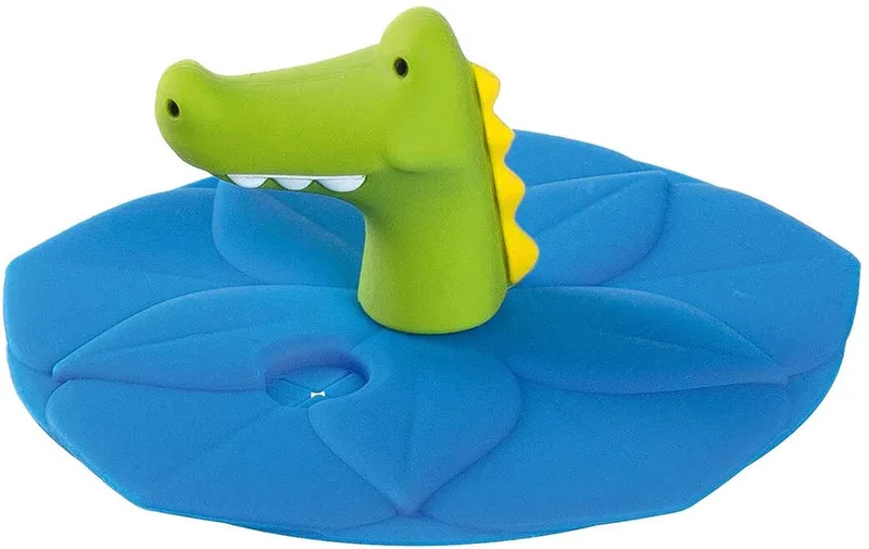 BAMBINI Drinkglas Deksel Krokodil by Leonardo in Blue – product photo
