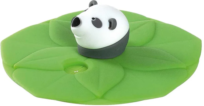 BAMBINI Drinkglas Deksel Panda by Leonardo in Green – product photo